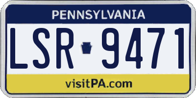 PA license plate LSR9471
