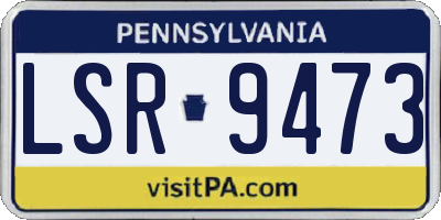 PA license plate LSR9473