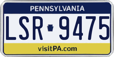 PA license plate LSR9475