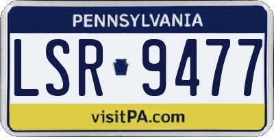 PA license plate LSR9477