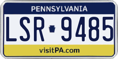 PA license plate LSR9485