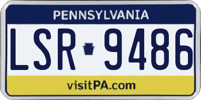PA license plate LSR9486