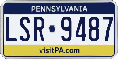 PA license plate LSR9487