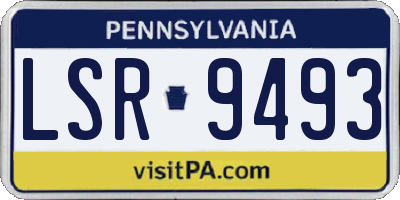 PA license plate LSR9493