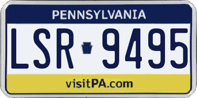PA license plate LSR9495