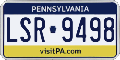 PA license plate LSR9498
