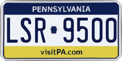 PA license plate LSR9500