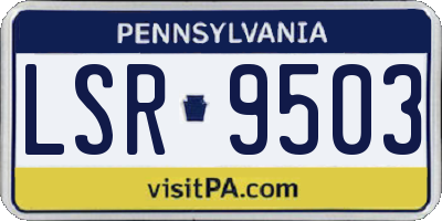 PA license plate LSR9503