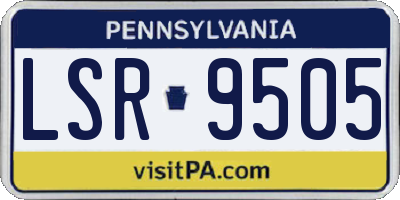 PA license plate LSR9505