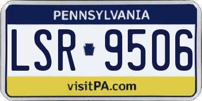 PA license plate LSR9506