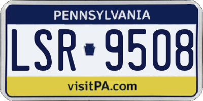PA license plate LSR9508