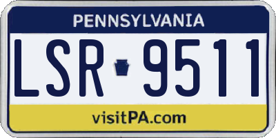 PA license plate LSR9511
