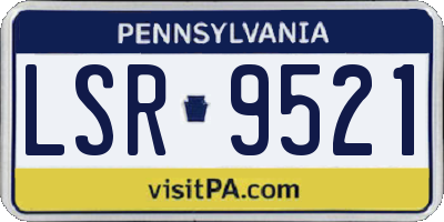 PA license plate LSR9521