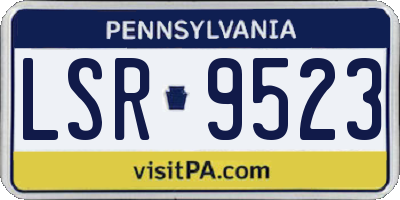 PA license plate LSR9523