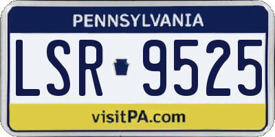 PA license plate LSR9525