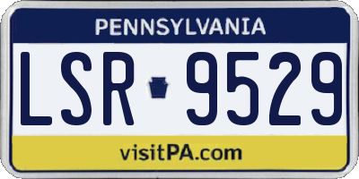 PA license plate LSR9529