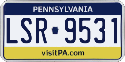PA license plate LSR9531