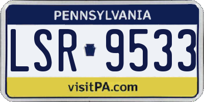 PA license plate LSR9533