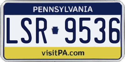PA license plate LSR9536