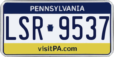 PA license plate LSR9537