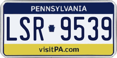 PA license plate LSR9539
