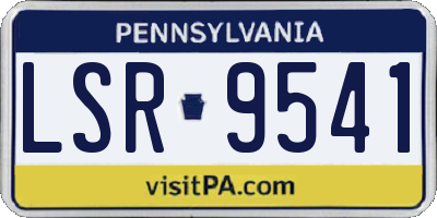 PA license plate LSR9541