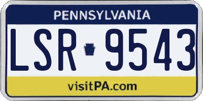 PA license plate LSR9543