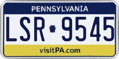 PA license plate LSR9545