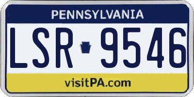 PA license plate LSR9546