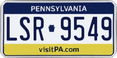 PA license plate LSR9549