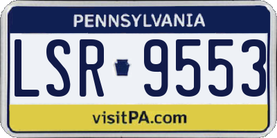 PA license plate LSR9553