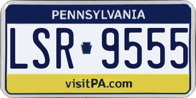 PA license plate LSR9555