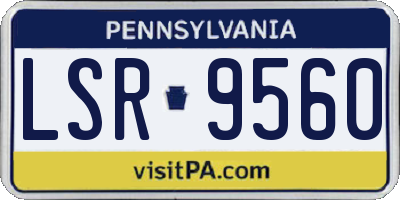 PA license plate LSR9560