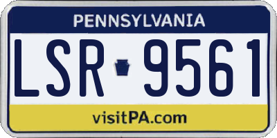 PA license plate LSR9561
