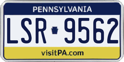 PA license plate LSR9562