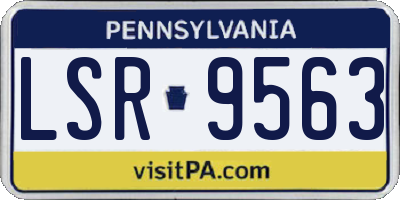 PA license plate LSR9563
