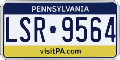 PA license plate LSR9564