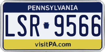 PA license plate LSR9566