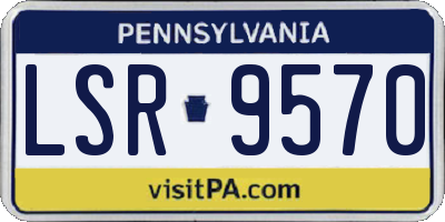 PA license plate LSR9570