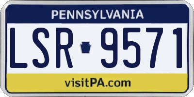 PA license plate LSR9571