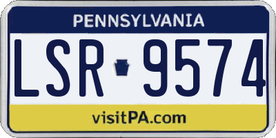 PA license plate LSR9574