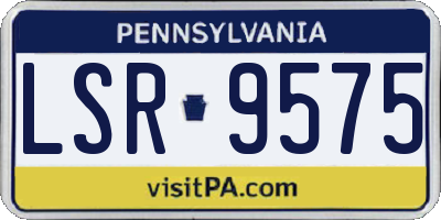 PA license plate LSR9575