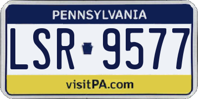 PA license plate LSR9577