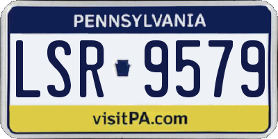 PA license plate LSR9579