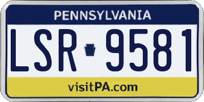 PA license plate LSR9581