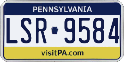 PA license plate LSR9584