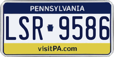 PA license plate LSR9586