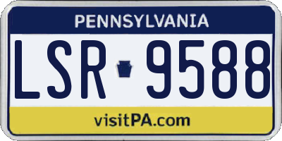 PA license plate LSR9588