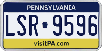 PA license plate LSR9596