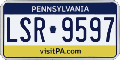 PA license plate LSR9597